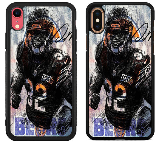 David Montgomery Chicago Bears Artwork iPhone X | XS | XR | XS Max Case