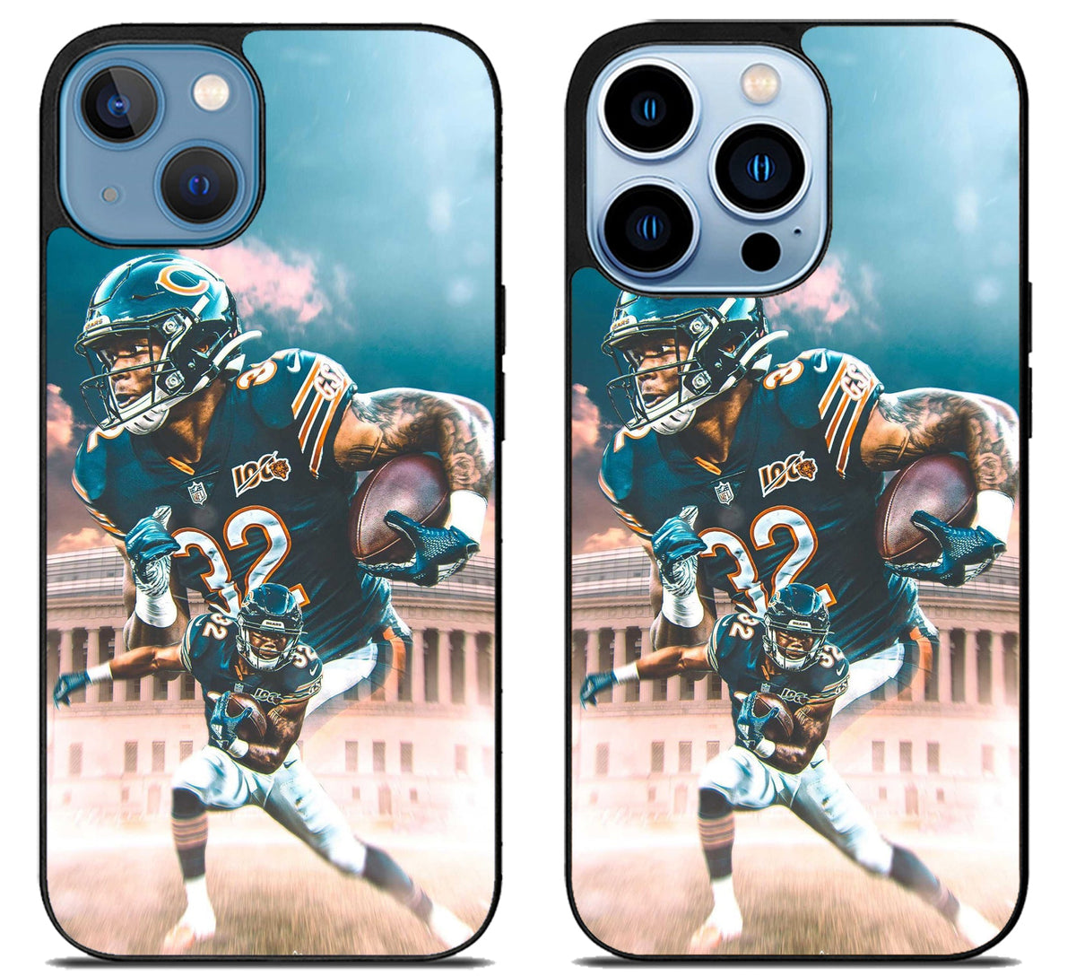 David Montgomery Chicago Bears Background iPhone 13 | 13 Mini | 13 Pro | 13 Pro Max Case