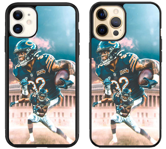 David Montgomery Chicago Bears Background iPhone 12 | 12 Mini | 12 Pro | 12 Pro Max Case