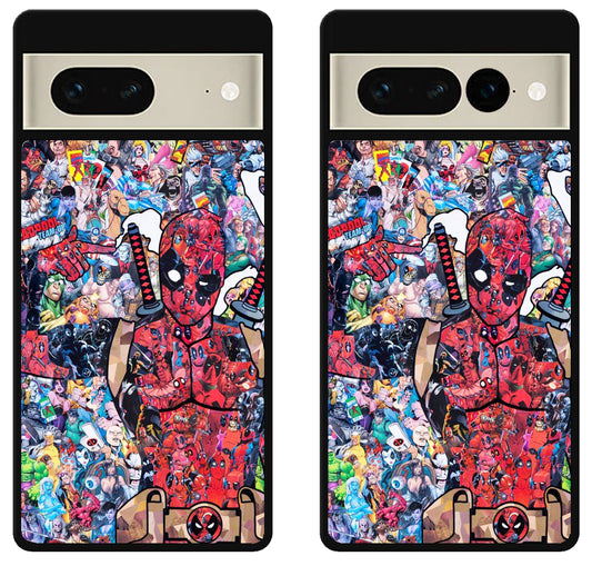 Deadpool Collage Comics Google Pixel 7 | 7 Pro Case
