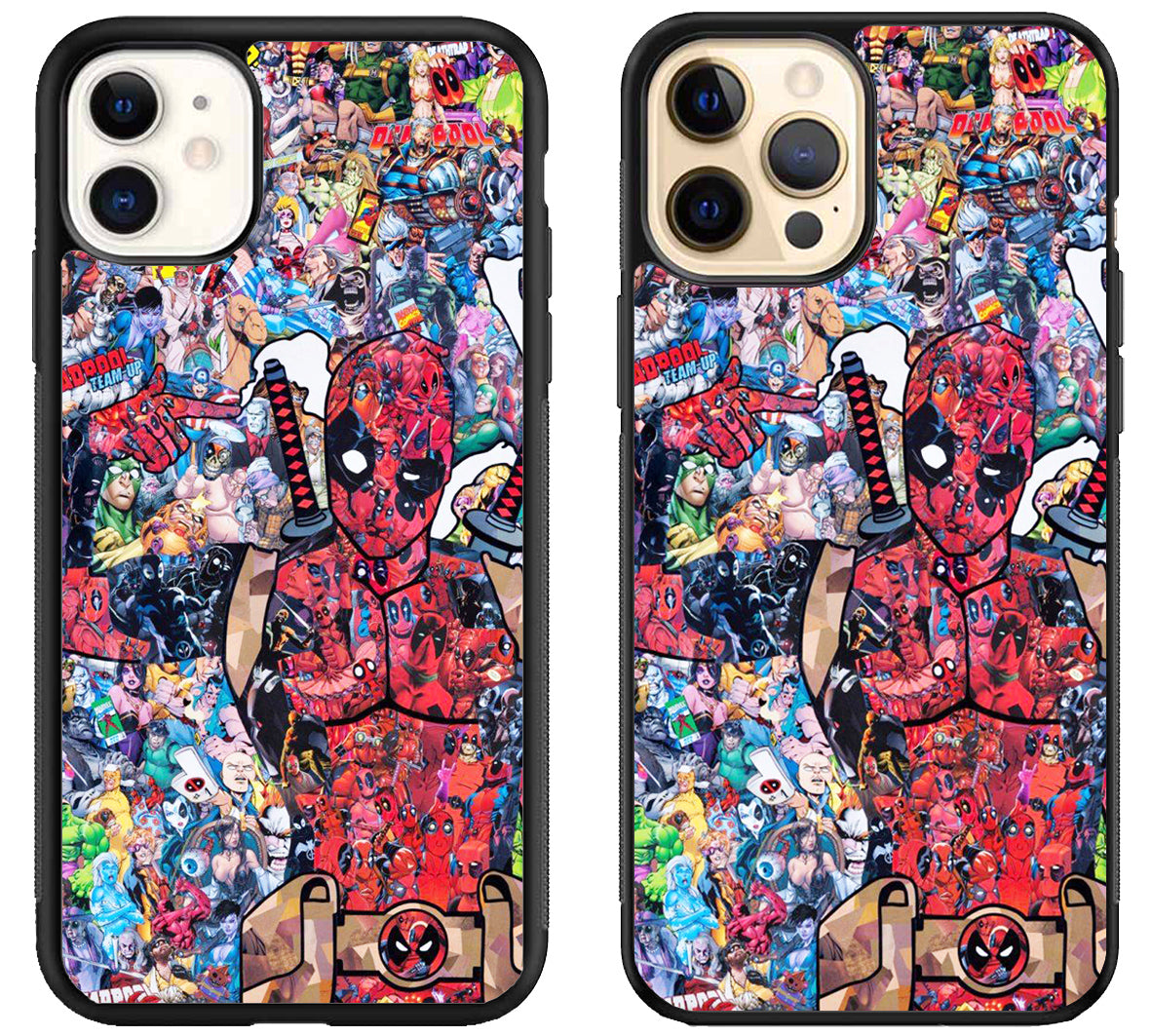 Deadpool Collage Comics iPhone 12 | 12 Mini | 12 Pro | 12 Pro Max Case