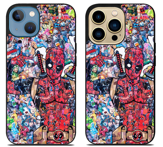 Deadpool Collage Comics iPhone 14 | 14 Plus | 14 Pro | 14 Pro Max Case