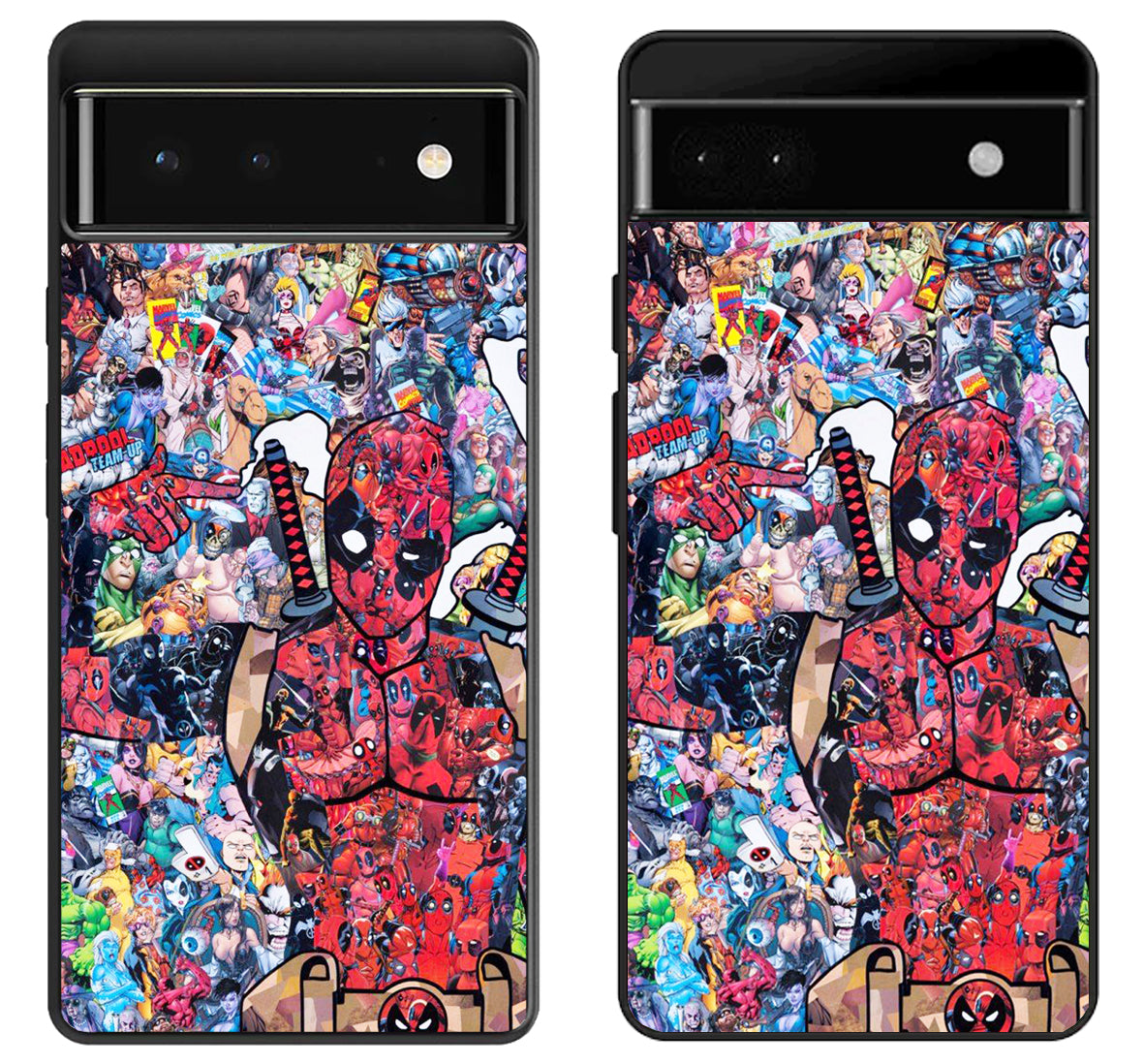 Deadpool Collage Comics Google Pixel 6 | 6A | 6 Pro Case