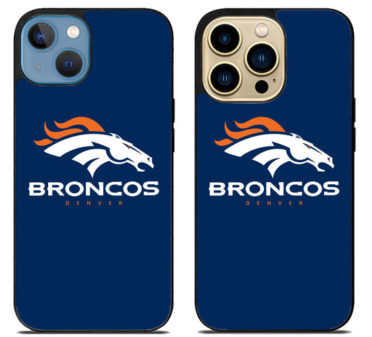 Denver Broncos Logo Blue iPhone 14 | 14 Plus | 14 Pro | 14 Pro Max Case