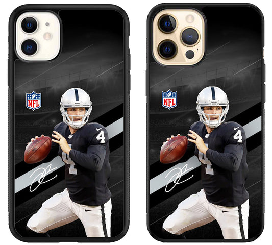 Derek Carr Las Vegas Raiders NFL iPhone 12 | 12 Mini | 12 Pro | 12 Pro Max Case