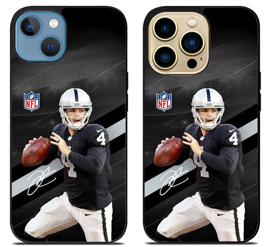 Derek Carr Las Vegas Raiders NFL iPhone 14 | 14 Plus | 14 Pro | 14 Pro Max Case