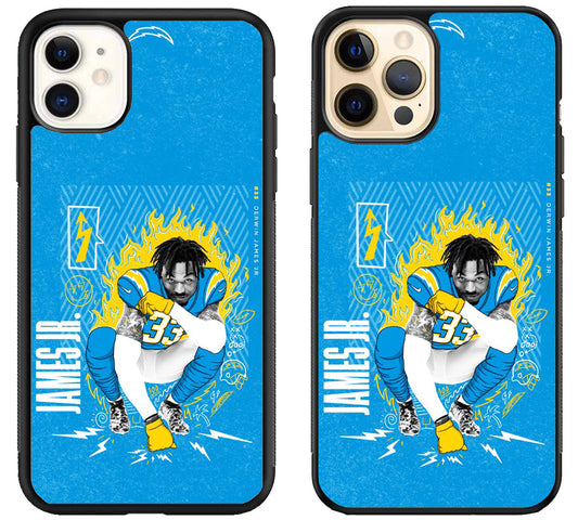 Derwin James Jr LA Chargers iPhone 12 | 12 Mini | 12 Pro | 12 Pro Max Case