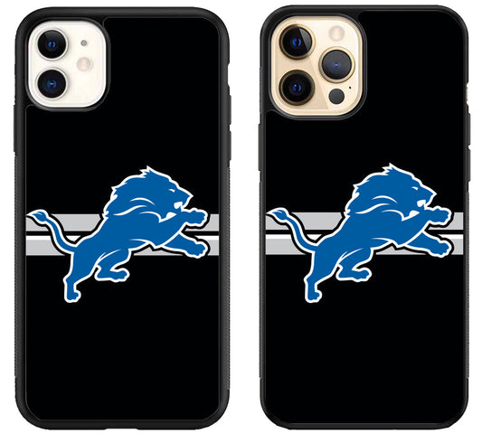 Detroit Lions Black iPhone 12 | 12 Mini | 12 Pro | 12 Pro Max Case