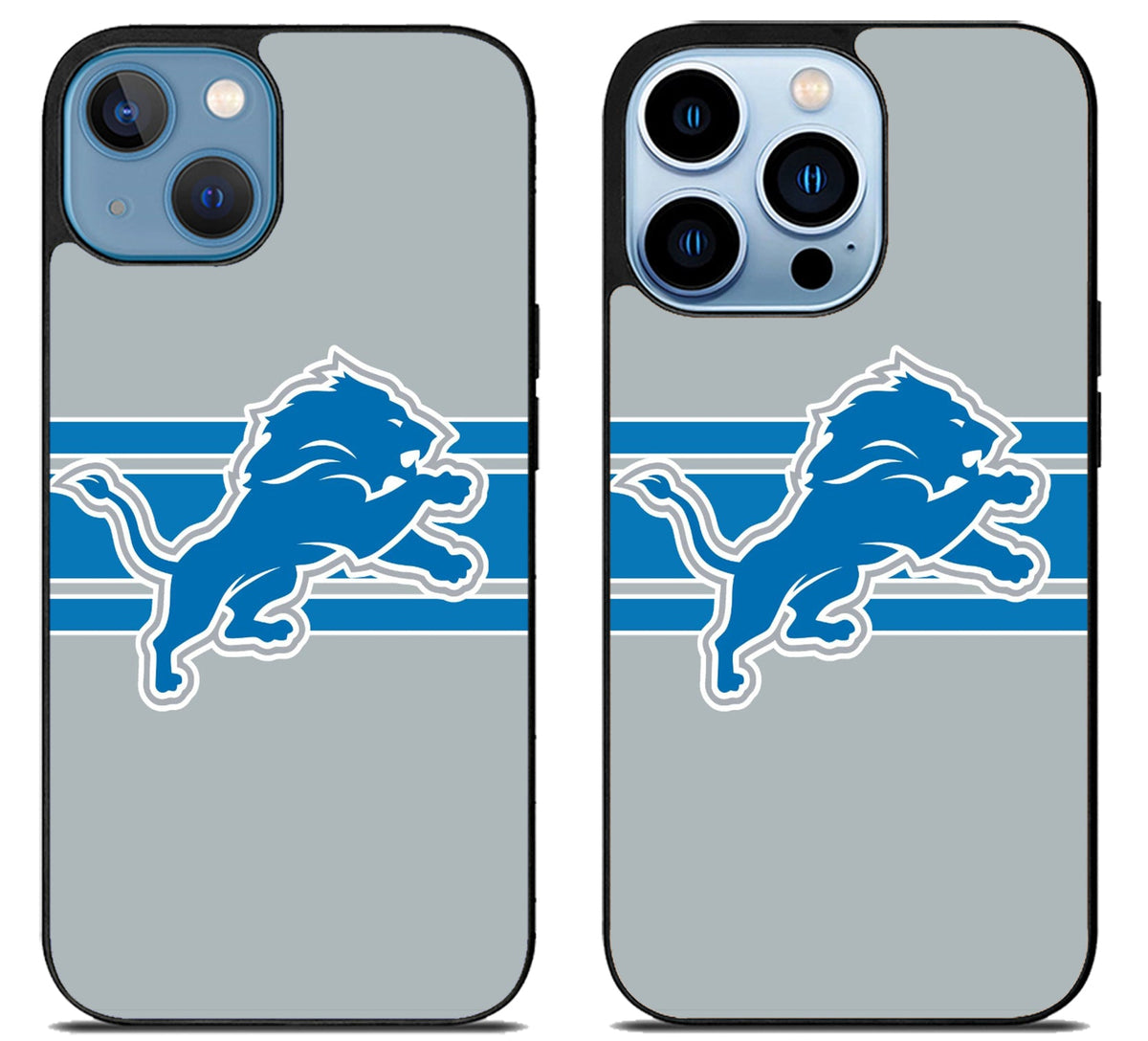 Detroit Lions Football Logo Striped iPhone 13 | 13 Mini | 13 Pro | 13 Pro Max Case
