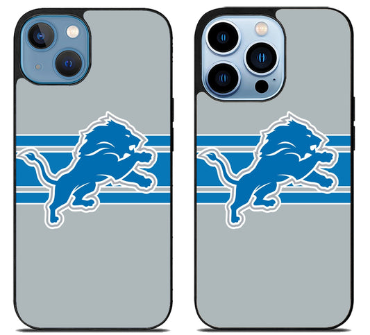 Detroit Lions Football Logo Striped iPhone 13 | 13 Mini | 13 Pro | 13 Pro Max Case