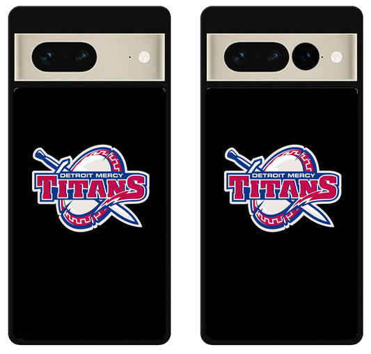 Detroit Mercy Titans Black Google Pixel 7 | 7 Pro Case