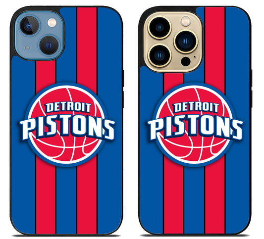 Detroit Pistons Striped iPhone 14 | 14 Plus | 14 Pro | 14 Pro Max Case