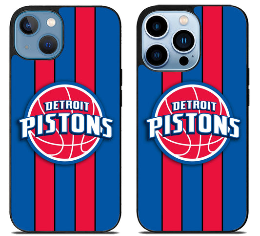 Detroit Pistons Striped iPhone 13 | 13 Mini | 13 Pro | 13 Pro Max Case