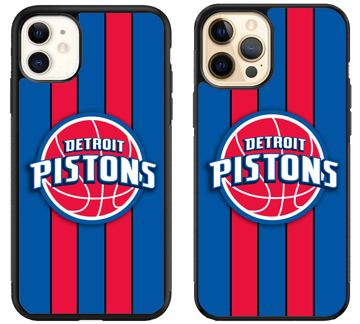 Detroit Pistons Striped iPhone 12 | 12 Mini | 12 Pro | 12 Pro Max Case