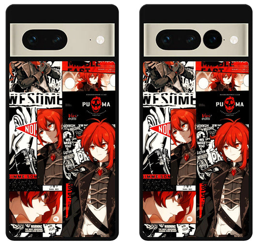 Diluc Collage Genshin Impact Collage Google Pixel 7 | 7 Pro Case