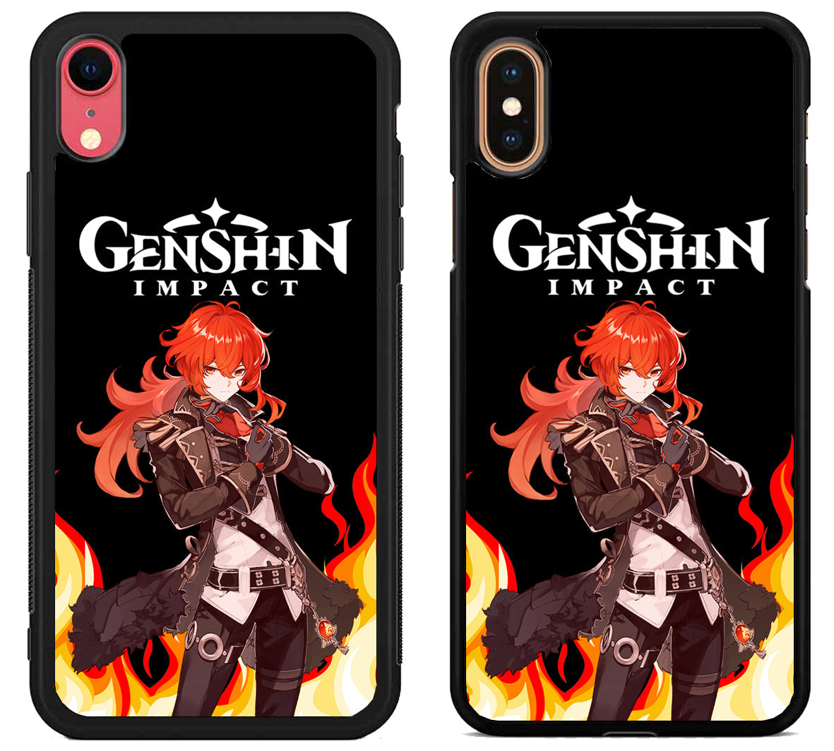 Diluc Collage Genshin Impact Cover iPhone X | Xs | Xr | Xs Max Case