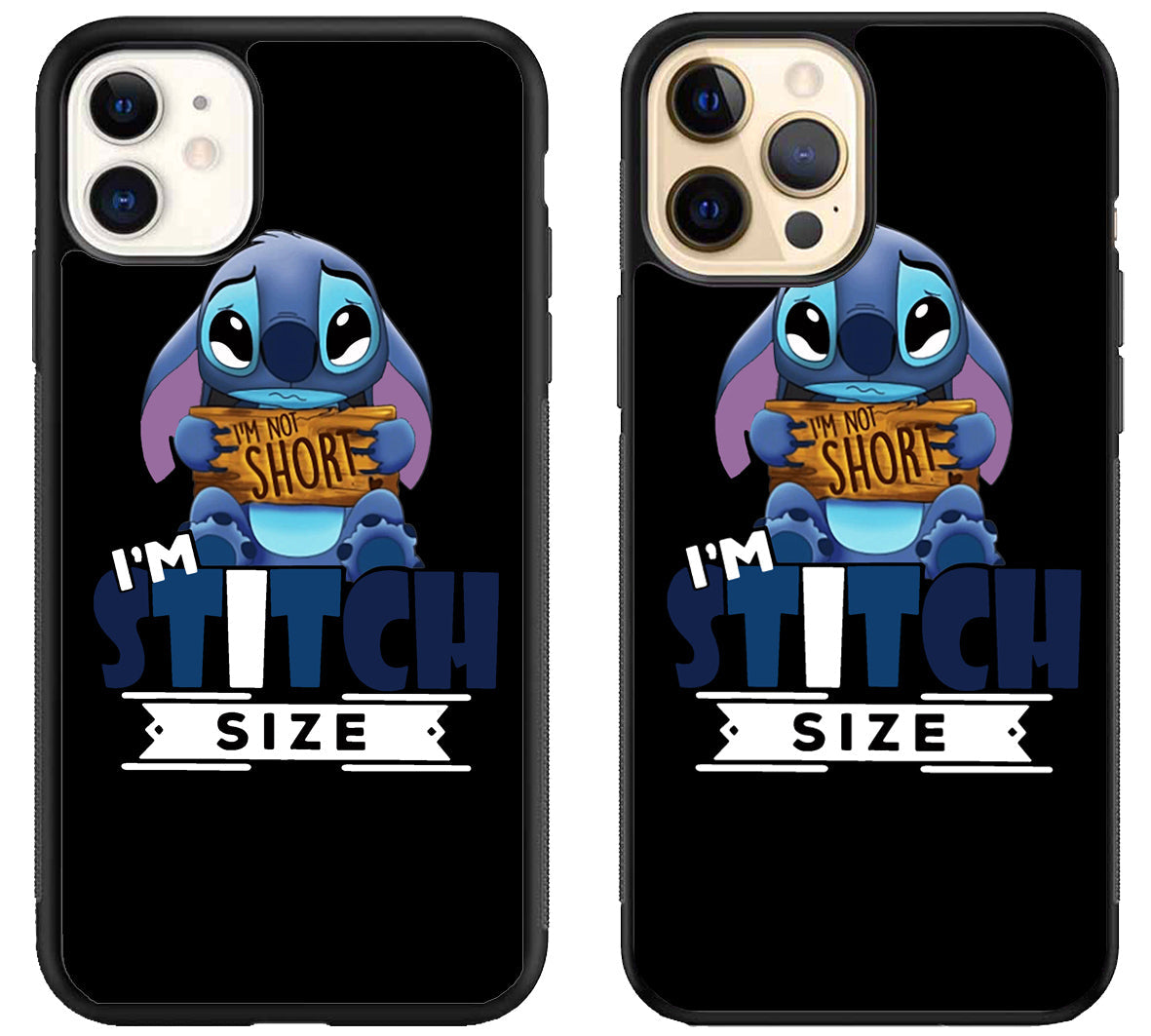 Disney Stitch Im Not Short iPhone 12 | 12 Mini | 12 Pro | 12 Pro Max Case