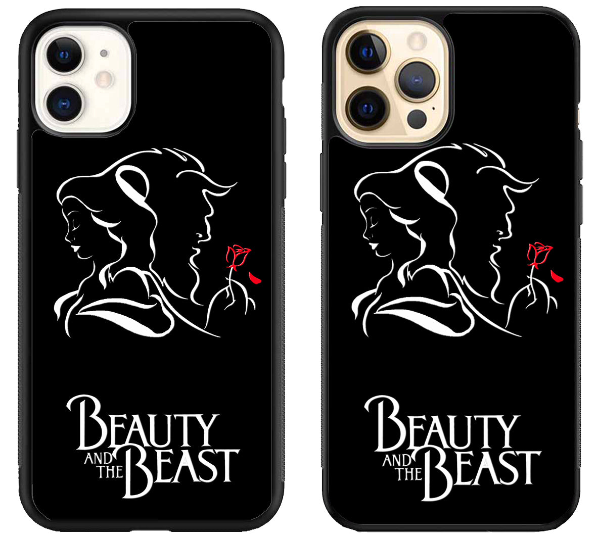 Disney Beauty And The Beast Black iPhone 12 | 12 Mini | 12 Pro | 12 Pro Max Case