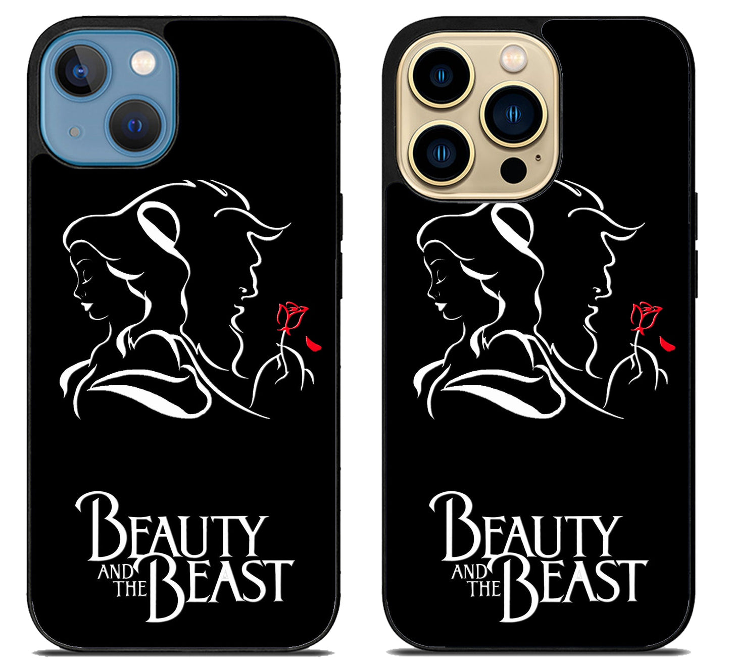 Disney Beauty And The Beast Black iPhone 14 | 14 Plus | 14 Pro | 14 Pro Max Case