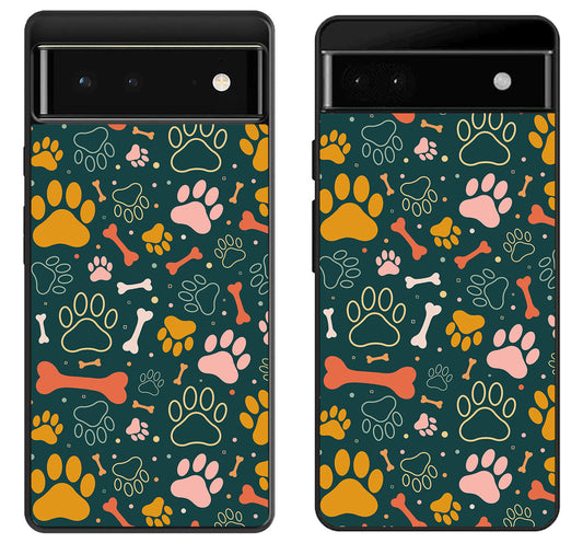 Dog Paw Pattern Google Pixel 6 | 6A | 6 Pro Case