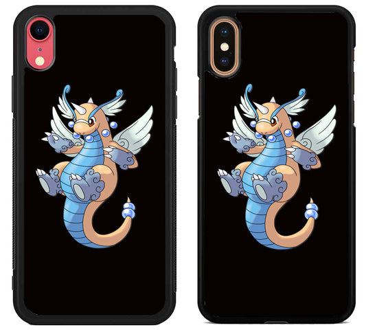 Dragonite Pokemon Black iPhone X | Xs | Xr | Xs Max Case