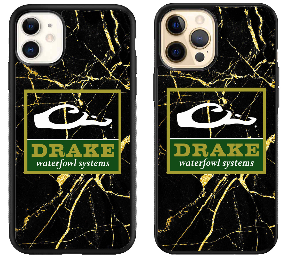 Drake Waterfowl Black Marble iPhone 12 | 12 Mini | 12 Pro | 12 Pro Max Case