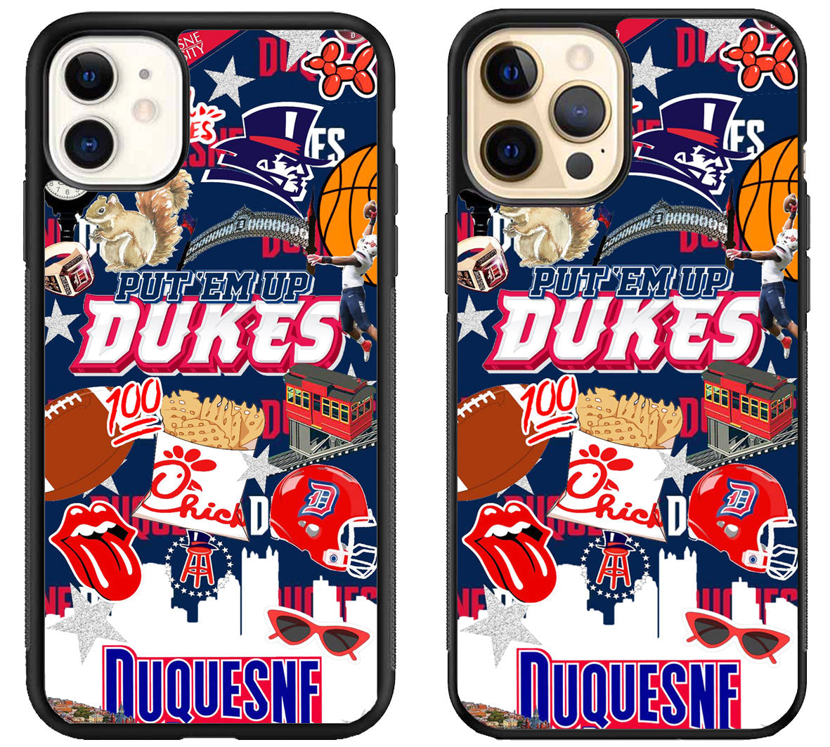 Duquesne Dukes Collage iPhone 12 | 12 Mini | 12 Pro | 12 Pro Max Case