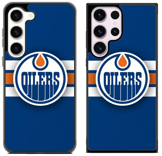 Edmonton Oilers Logo Sriped Samsung Galaxy S23 | S23+ | S23 Ultra Case