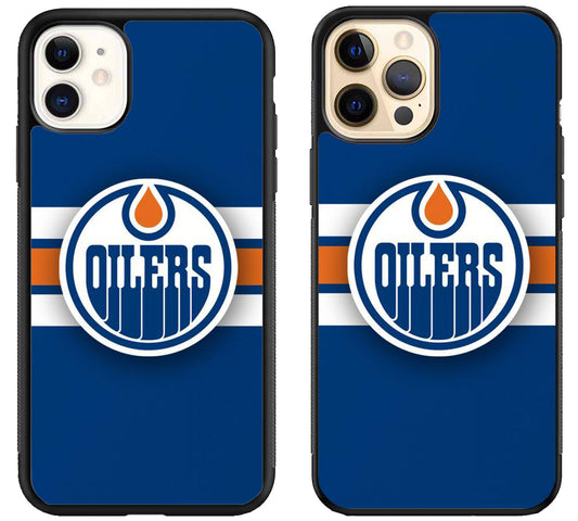 Edmonton Oilers Logo Sriped iPhone 12 | 12 Mini | 12 Pro | 12 Pro Max Case