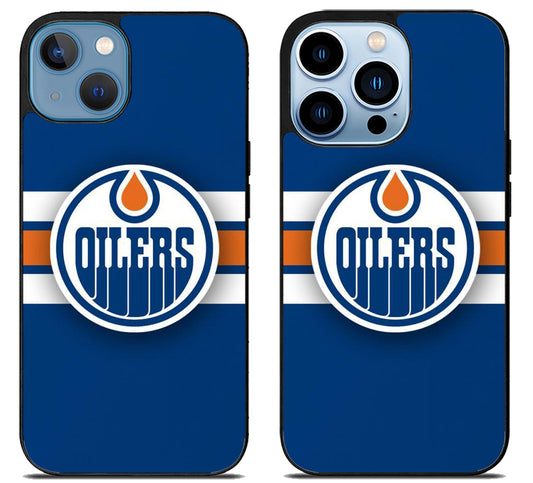 Edmonton Oilers Logo Sriped iPhone 13 | 13 Mini | 13 Pro | 13 Pro Max Case
