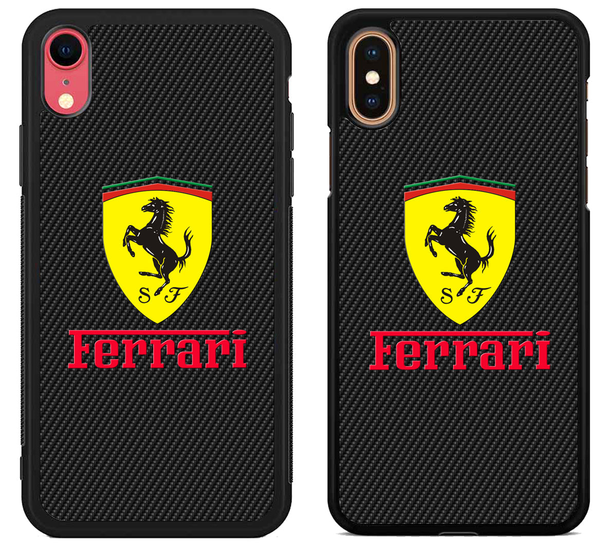 Ferrari Black Carbon iPhone X | Xs | Xr | Xs Max Case