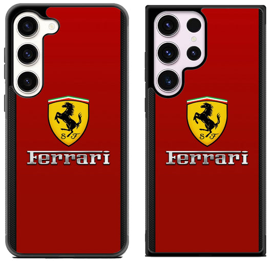 Ferrari Logo Red Carbon Samsung Galaxy S23 | S23+ | S23 Ultra Case