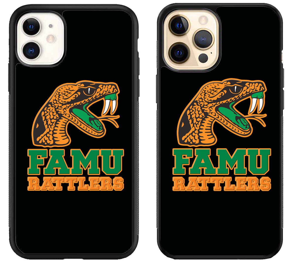 Florida A&M Rattlers Black iPhone 12 | 12 Mini | 12 Pro | 12 Pro Max Case