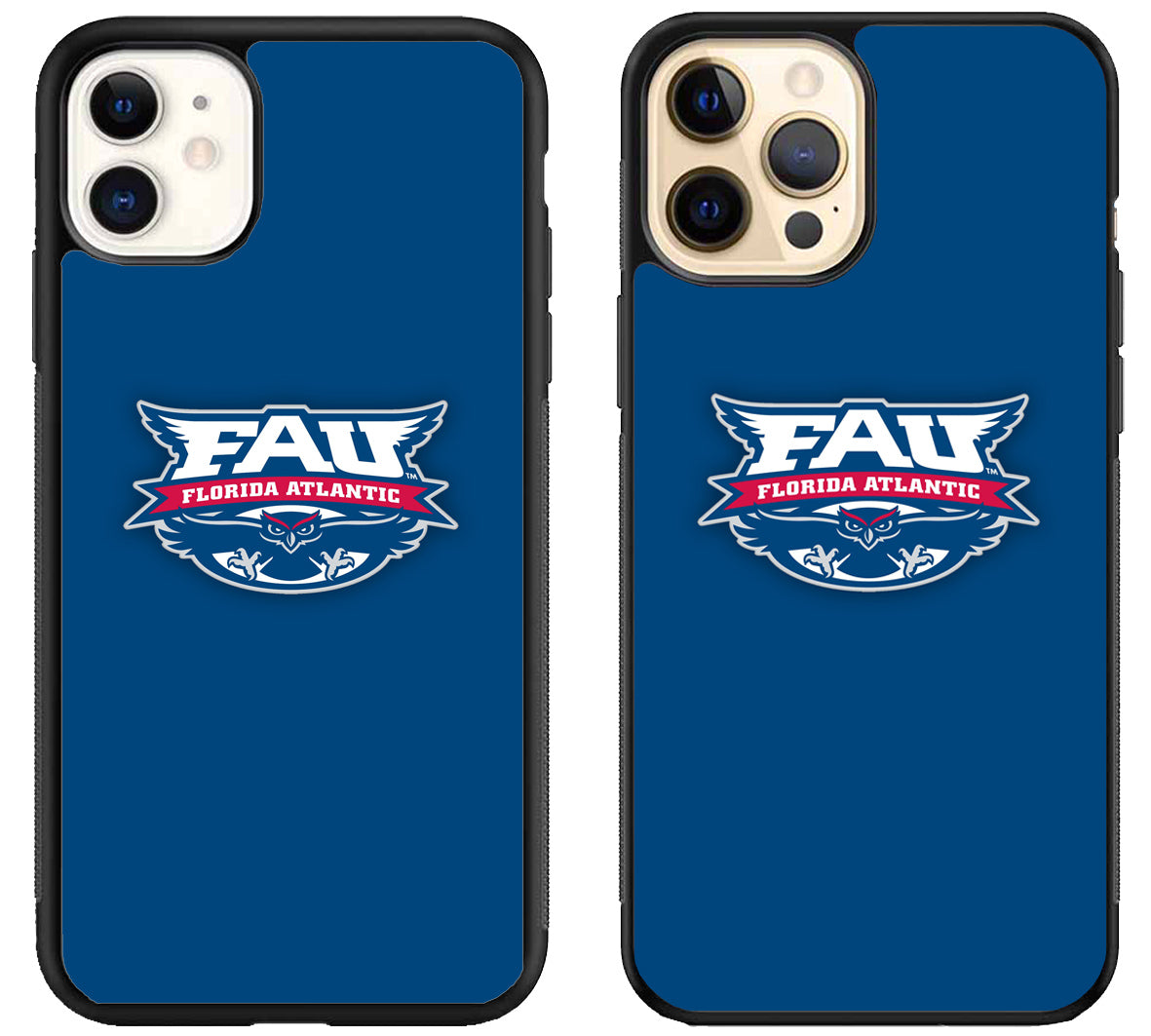 Florida Atlantic Owls Logo Blue iPhone 12 | 12 Mini | 12 Pro | 12 Pro Max Case