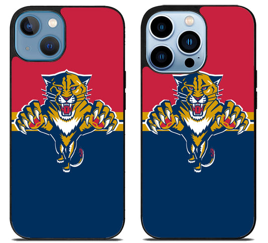 Florida Panthers Logo Striped iPhone 13 | 13 Mini | 13 Pro | 13 Pro Max Case