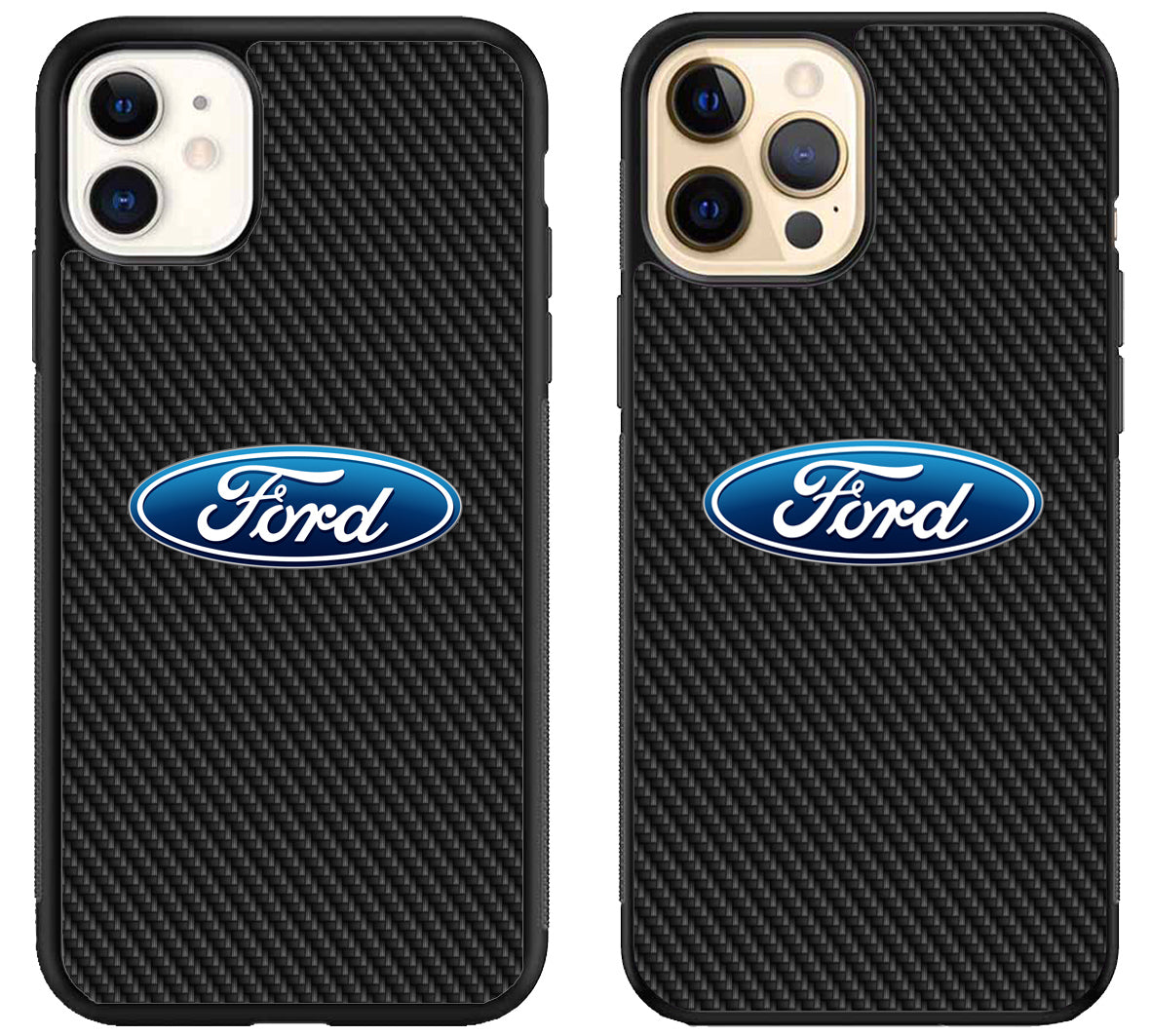 Ford Logo Carbon iPhone 12 | 12 Mini | 12 Pro | 12 Pro Max Case