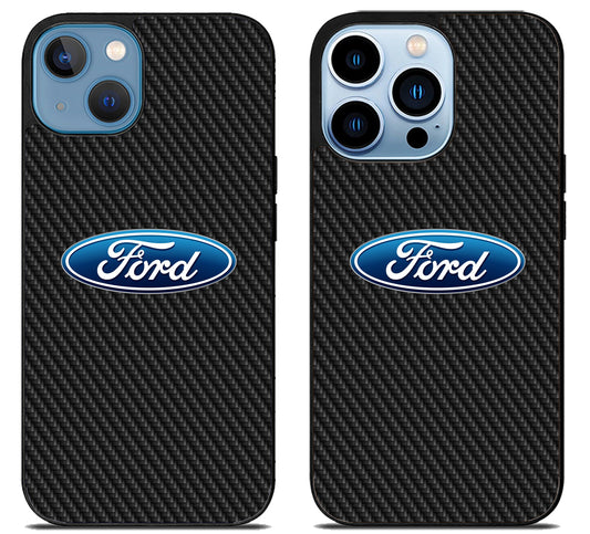 Ford Logo Carbon iPhone 13 | 13 Mini | 13 Pro | 13 Pro Max Case