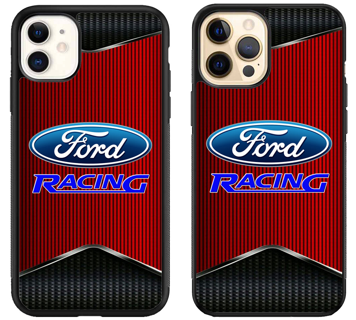 Ford Logo Metallic iPhone 12 | 12 Mini | 12 Pro | 12 Pro Max Case