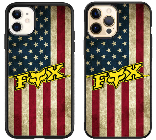 Fox Racing Logo Flag iPhone 12 | 12 Mini | 12 Pro | 12 Pro Max Case