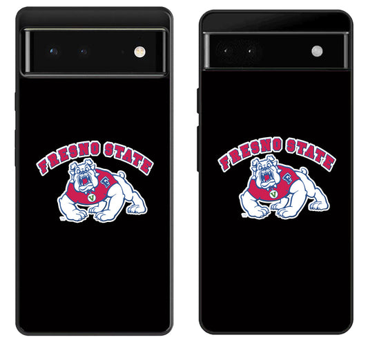Fresno State Bulldogs Black Google Pixel 6 | 6A | 6 Pro Case