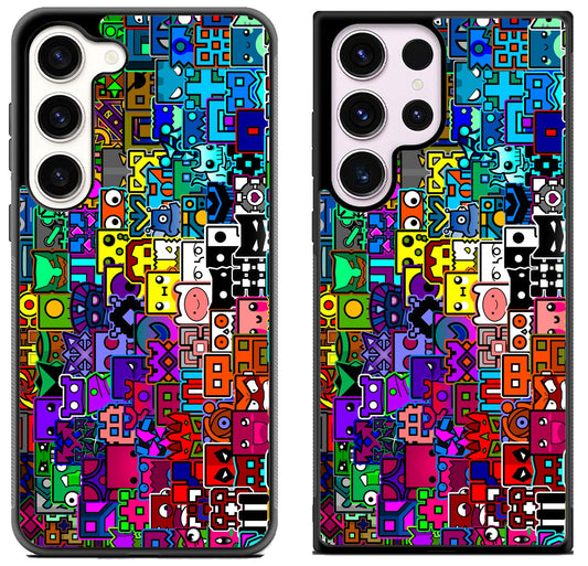 Geometry Dash Icon Collage Samsung Galaxy S23 | S23+ | S23 Ultra Case
