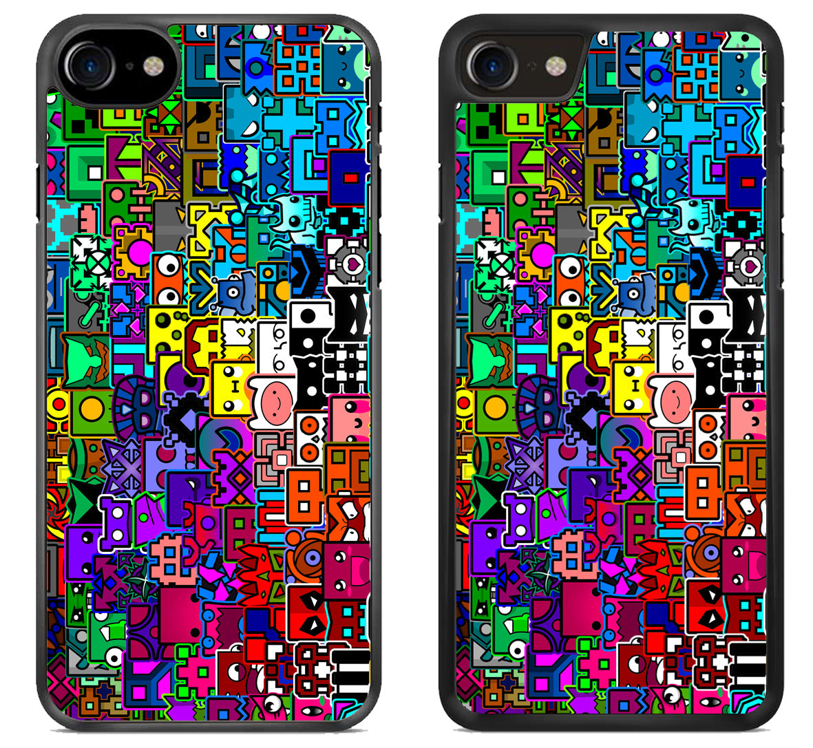 Geometry Dash Icon Collage iPhone SE 2020 | iPhone SE 2022 Case