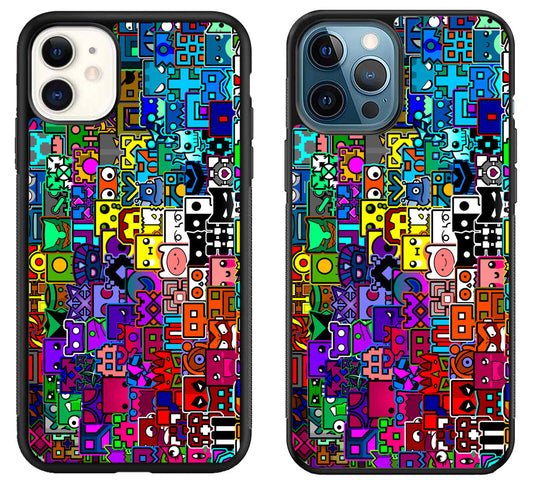 Geometry Dash Icon Collage iPhone 11 | 11 Pro | 11 Pro Max Case