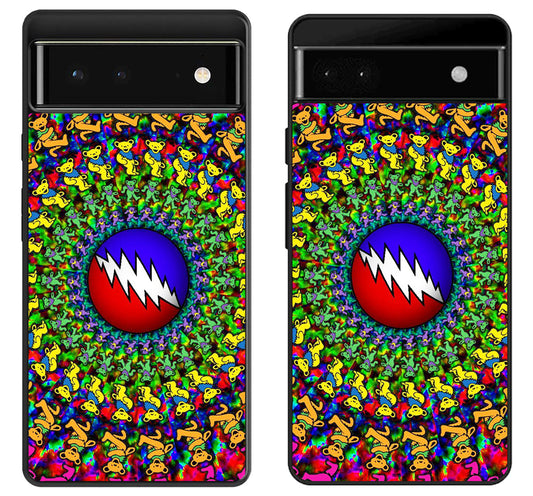 Grateful Dead Bear Fire Collage Google Pixel 6 | 6A | 6 Pro Case