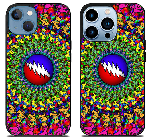 Grateful Dead Bear Fire Collage iPhone 13 | 13 Mini | 13 Pro | 13 Pro Max Case