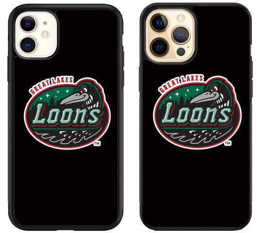 Great Lakes Loons Black iPhone 12 | 12 Mini | 12 Pro | 12 Pro Max Case