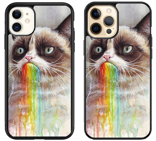 Grumpy Cat Rainbow iPhone 12 | 12 Mini | 12 Pro | 12 Pro Max Case