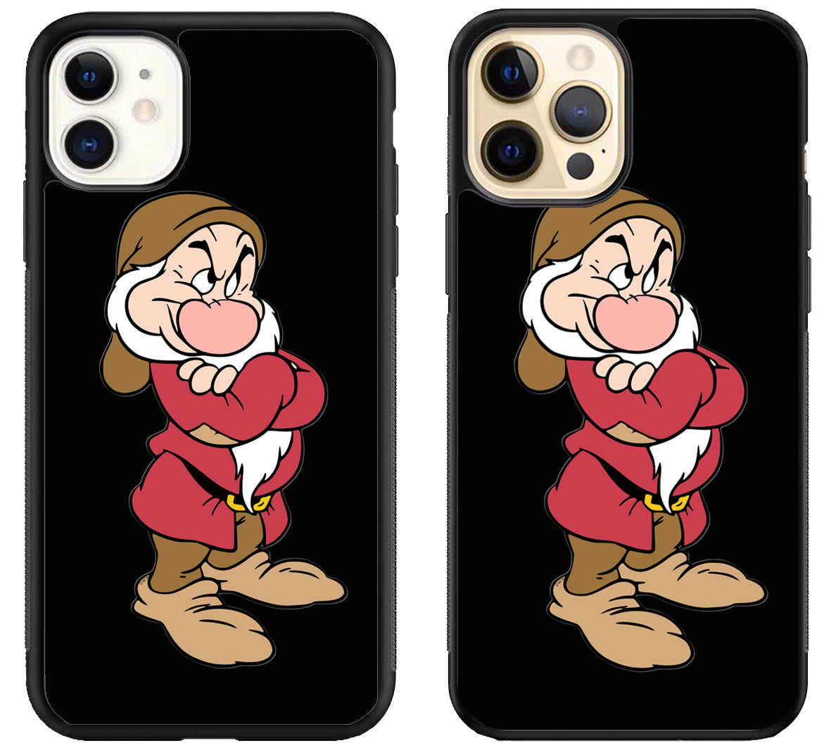 Grumpy Snow White Black iPhone 12 | 12 Mini | 12 Pro | 12 Pro Max Case