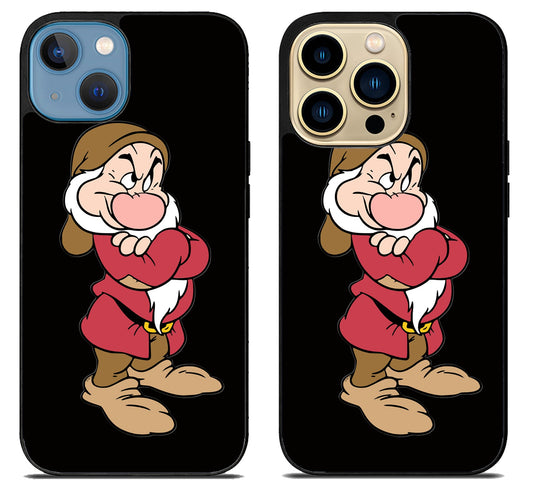 Grumpy Snow White Black iPhone 14 | 14 Plus | 14 Pro | 14 Pro Max Case