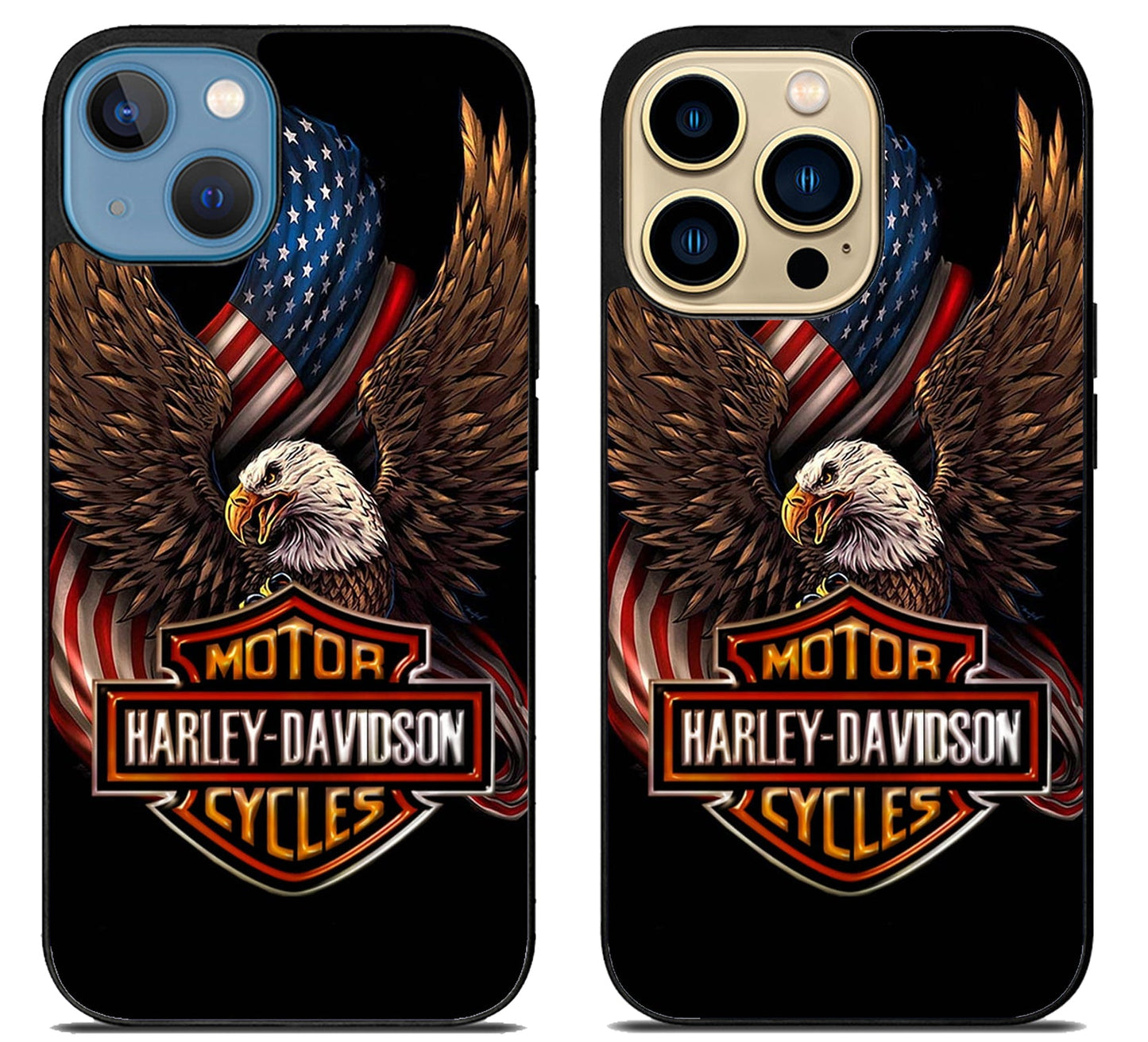 Harley Davidson Logo Eagle Flag iPhone 14 | 14 Plus | 14 Pro | 14 Pro Max Case